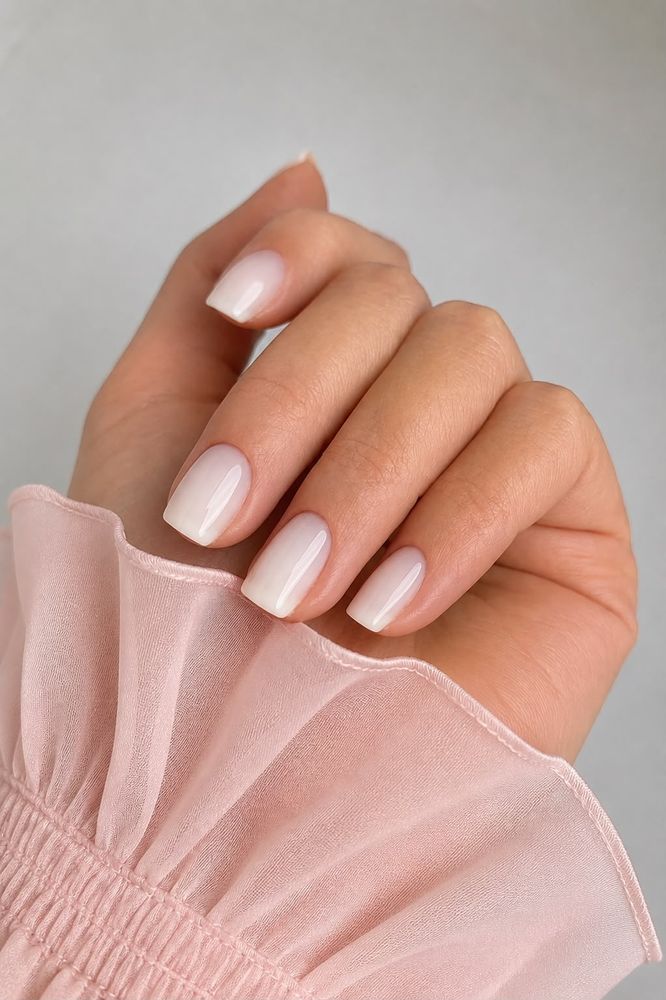 Semipermanente nude su tessuto rosa